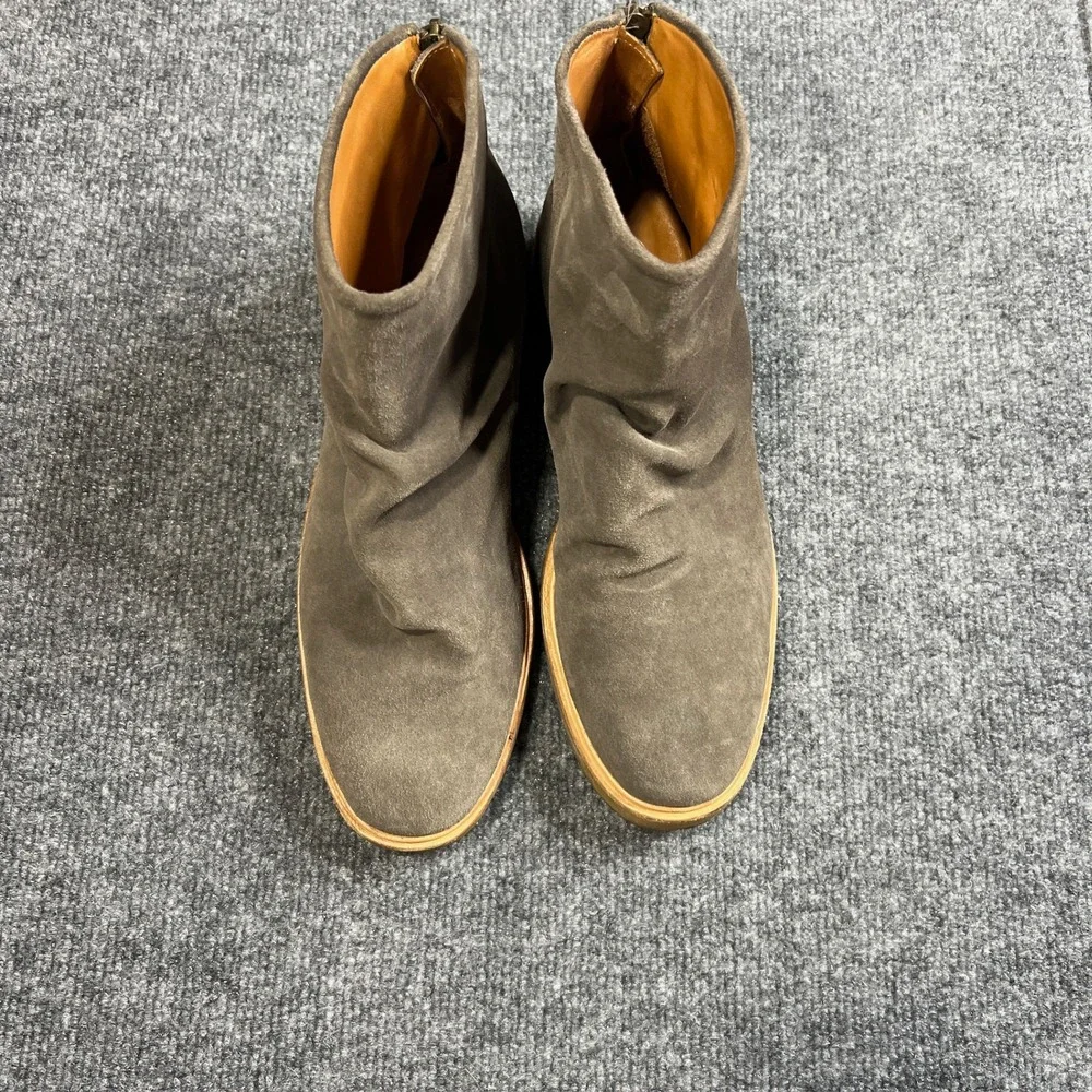 COCLICO Womens 40 Hop Boot Mimetico Gray/Olive Nubuck Leather Zip‎ Ankle Boots